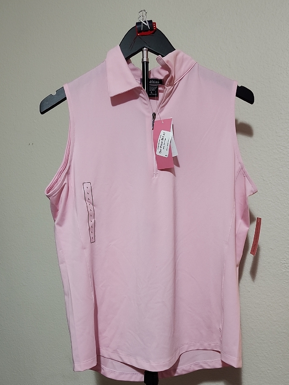 Golftini Sleeveless Zip Stretch Top – Women’s Large | NWT